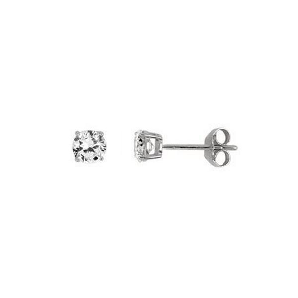 Cercei argint 925 cu zirconii rotunde 4 mm [1]